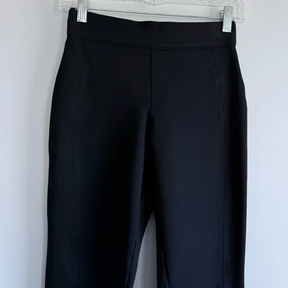 Spanx High Waist Straight Leg Ponte Pants Black Size XS Petite 20254Q Classic